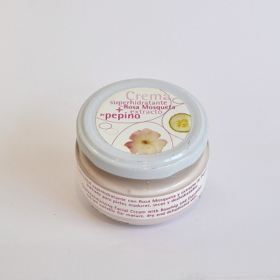 Crema superhidratante Rosa Mosqueta y extracto de Pepino. 120ML